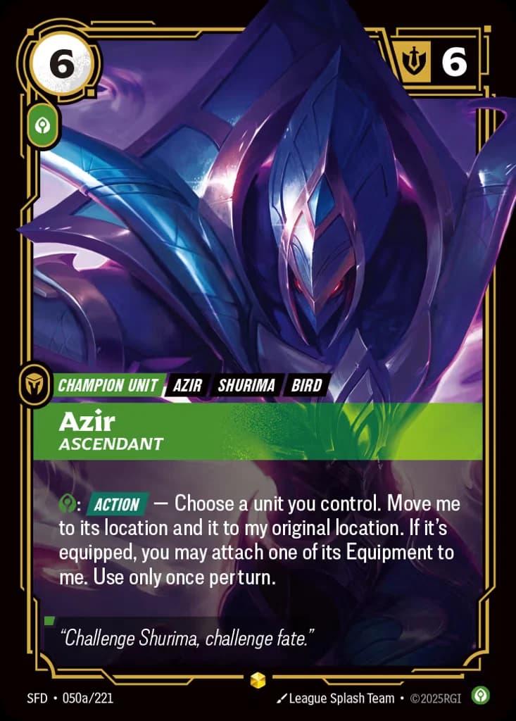 Azir, Ascendant