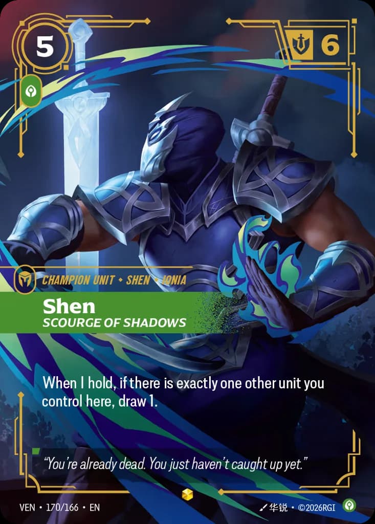 Shen, Scourge Of Shadows