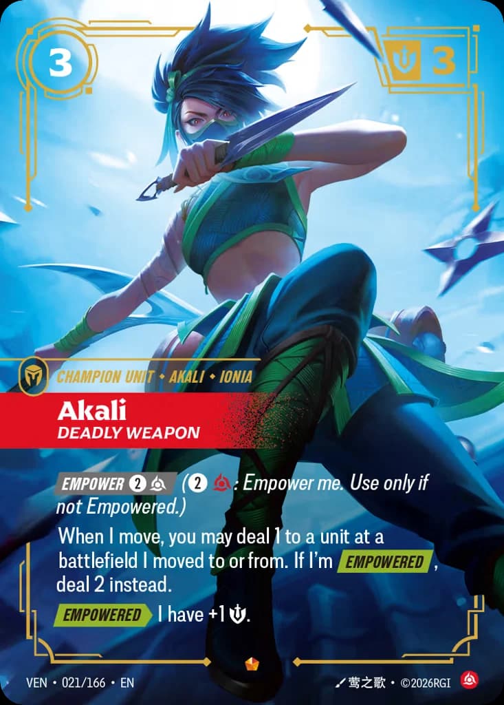 Akali, Deadly Weapon